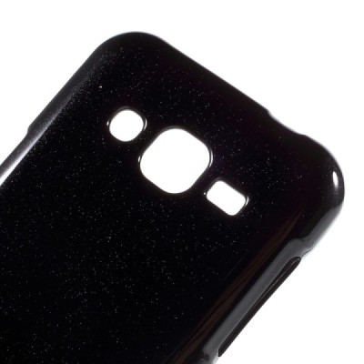 Samsung Galaxy J2 (J200) Mercury melns cieta silikona (TPU) apvalks / vacins.lv