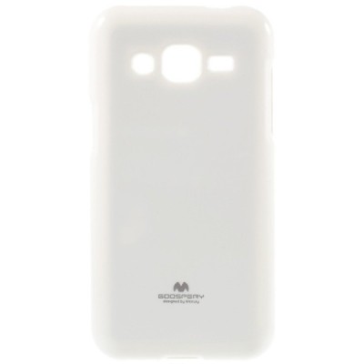 Samsung Galaxy J2 (J200) Mercury balts cieta silikona (TPU) apvalks / vacins.lv