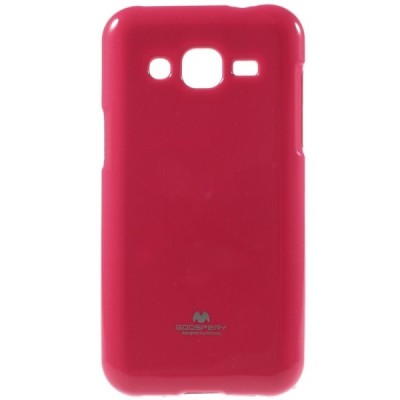 Samsung Galaxy J2 (J200) Mercury tumši rozs cieta silikona (TPU) apvalks / vacins.lv