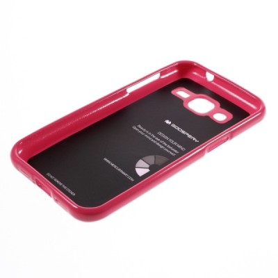 Samsung Galaxy J2 (J200) Mercury tumši rozs cieta silikona (TPU) apvalks / vacins.lv