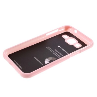 Samsung Galaxy J2 (J200) Mercury gaiši rozs cieta silikona (TPU) apvalks / vacins.lv