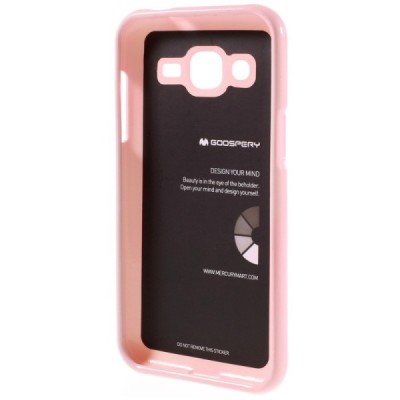 Samsung Galaxy J2 (J200) Mercury gaiši rozs cieta silikona (TPU) apvalks / vacins.lv