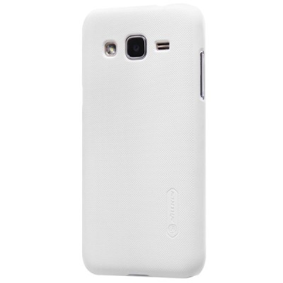 Samsung Galaxy J2 (J200) Nillkin Frosted Shield balts plastmasas apvalks + ekrāna aizsargplēve / Vacins.lv