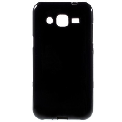 Samsung Galaxy J2 (J200) cieta silikona (TPU) melns apvalks / vacins.lv