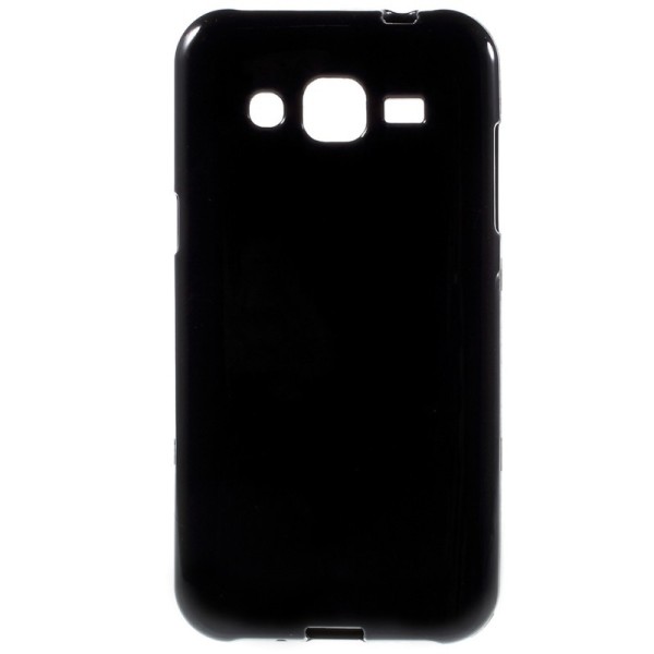 Cieta silikona (TPU) apvalks - melns (Galaxy J2)
