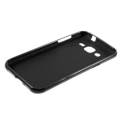 Samsung Galaxy J2 (J200) cieta silikona (TPU) melns apvalks / vacins.lv