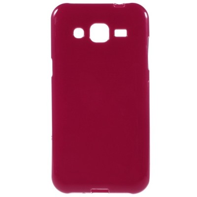 Samsung Galaxy J2 (J200) cieta silikona (TPU) sarkans apvalks / vacins.lv