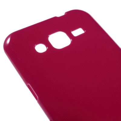 Samsung Galaxy J2 (J200) cieta silikona (TPU) sarkans apvalks / vacins.lv