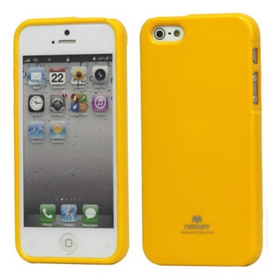 „Mercury“ Color kieto silikono (TPU) geltonas Apple iPhone SE (5, 5s) dėklas (dėkliukas) / Priedai.lt