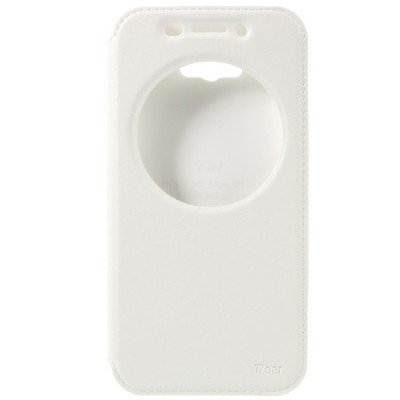 Asus Zenfone Max (ZC550KL) Roar Noble ādas atvēramais balts futrālis / Vacins.lv