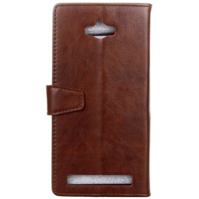 Asus Zenfone Max (ZC550KL) atvēramais ādas brūns maciņš (maks) / Vacins.lv