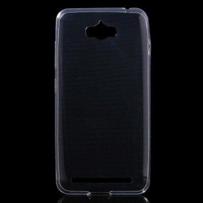 Asus Zenfone Max (ZC550KL) skaidrus (permatomas) kieto silikono TPU ploniausias pasaulyje dėklas / Priedai.lt