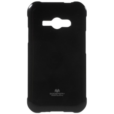 Samsung Galaxy J1 Ace (J110) Mercury melns cieta silikona (TPU) apvalks / vacins.lv