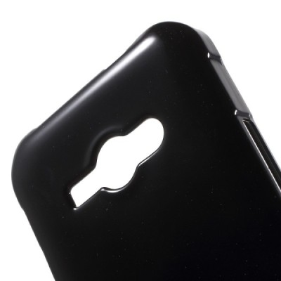 Samsung Galaxy J1 Ace (J110) Mercury melns cieta silikona (TPU) apvalks / vacins.lv