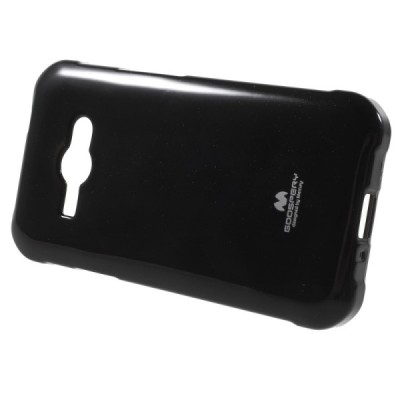 Samsung Galaxy J1 Ace (J110) Mercury melns cieta silikona (TPU) apvalks / vacins.lv