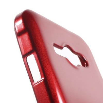 Samsung Galaxy J1 Ace (J110) Mercury raudonas kieto silikono tpu dėklas - nugarėlė / Priedai.lt