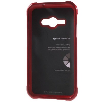 Samsung Galaxy J1 Ace (J110) Mercury raudonas kieto silikono tpu dėklas - nugarėlė / Priedai.lt