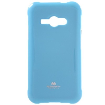 Samsung Galaxy J1 Ace (J110) Mercury gaiši zils cieta silikona (TPU) apvalks / vacins.lv