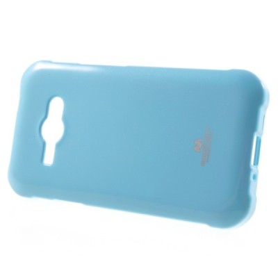 Samsung Galaxy J1 Ace (J110) Mercury gaiši zils cieta silikona (TPU) apvalks / vacins.lv