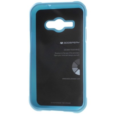 Samsung Galaxy J1 Ace (J110) Mercury gaiši zils cieta silikona (TPU) apvalks / vacins.lv