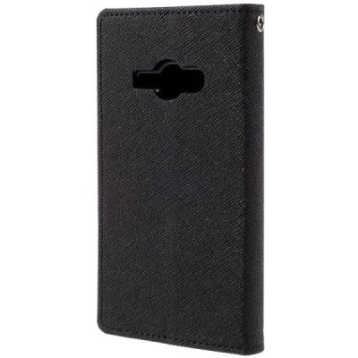 Samsung Galaxy J1 Ace (J110) Mercury atvērams melns maciņš (maks) / Vacins.lv