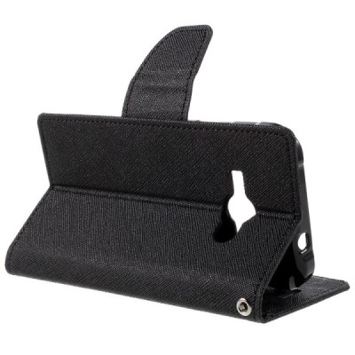 Samsung Galaxy J1 Ace (J110) Mercury atvērams melns maciņš (maks) / Vacins.lv