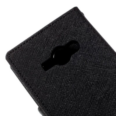 Samsung Galaxy J1 Ace (J110) Mercury atvērams melns maciņš (maks) / Vacins.lv