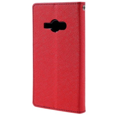 Samsung Galaxy J1 Ace (J110) Mercury atvērams sarkans maciņš (maks) / Vacins.lv