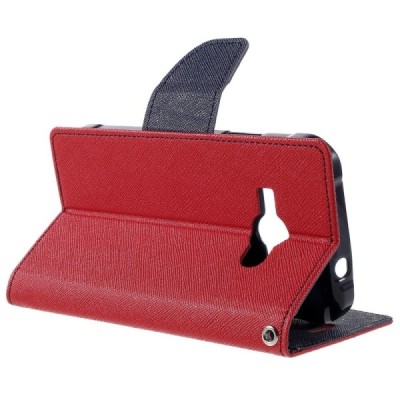 Samsung Galaxy J1 Ace (J110) Mercury atvērams sarkans maciņš (maks) / Vacins.lv