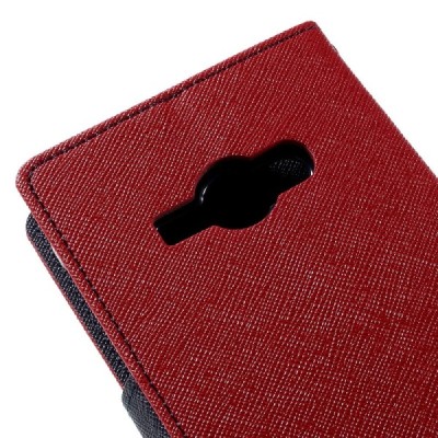 Samsung Galaxy J1 Ace (J110) Mercury atvērams sarkans maciņš (maks) / Vacins.lv