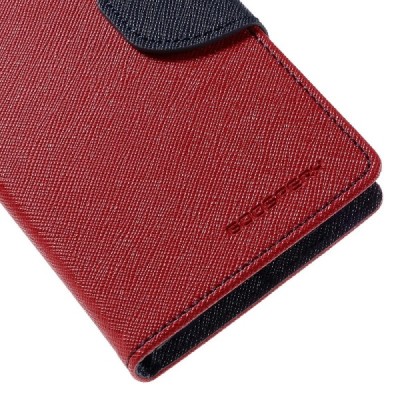 Samsung Galaxy J1 Ace (J110) Mercury atvērams sarkans maciņš (maks) / Vacins.lv