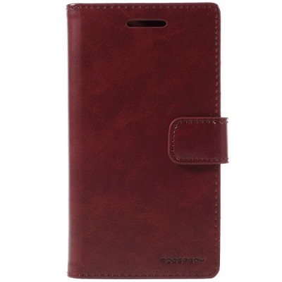 Mercury Blue Moon Samsung Galaxy J1 Ace (J110) atvērams bordo ādas maciņš / Vacins.lv