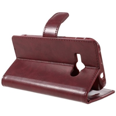 Mercury Blue Moon Samsung Galaxy J1 Ace (J110) atvērams bordo ādas maciņš / Vacins.lv