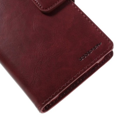 Mercury Blue Moon Samsung Galaxy J1 Ace (J110) atvērams bordo ādas maciņš / Vacins.lv