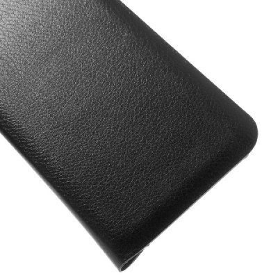 Samsung Galaxy J1 Ace (J110) melns atvēramais Smart Wallet ādas maciņš - maks / Vacins.lv