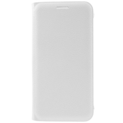 Samsung Galaxy J1 Ace (J110) balts atvēramais Smart Wallet ādas maciņš - maks / Vacins.lv