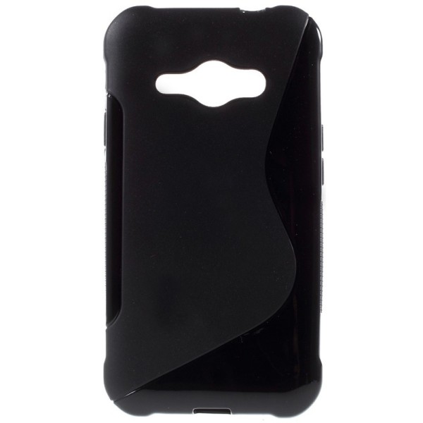 Cieta silikona futrālis - melns (Galaxy J1 Ace)