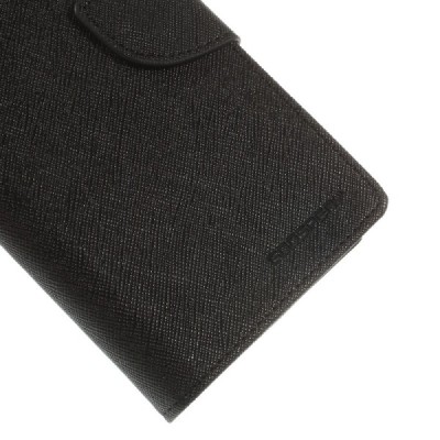 HTC Desire 610 Mercury juodas atverčiamas dėklas - piniginė / Priedai.lt