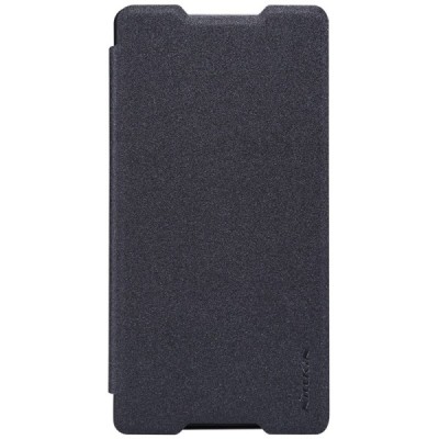 Sony Xperia Z3+ pilkas odinis atverčiamas Nillkin Sparkle dėklas / Priedai.lt