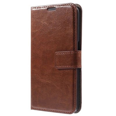 Samsung Galaxy Xcover 3 (G388) atvēramais ādas brūns maciņš (maks) / Vacins.lv