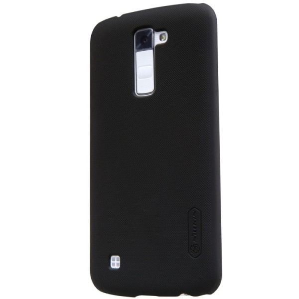 „Nillkin“ Frosted Shield dėklas - juodas + apsauginė ekrano plėvelė (K10)