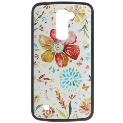 LG K10 (K420N) spalvotas kieto silikono TPU dėklas (nugarėlė) - Gėlės / Priedai.lt