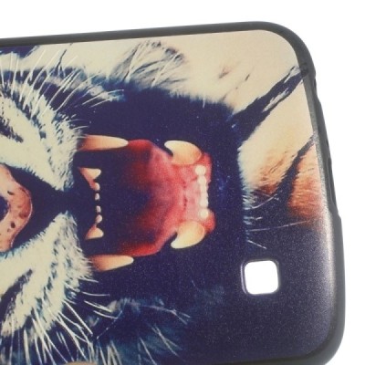 LG K10 (K420N) krāsains cieta silikona apvalks - Tigras / Vacins.lv