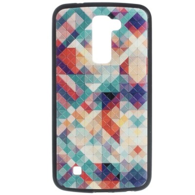 LG K10 (K420N) spalvotas kieto silikono TPU dėklas (nugarėlė) - Mozaika / Priedai.lt