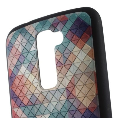 LG K10 (K420N) spalvotas kieto silikono TPU dėklas (nugarėlė) - Mozaika / Priedai.lt