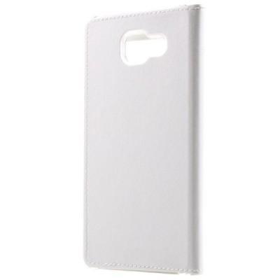 Samsung Galaxy A7 2016 (A710) baltas odinis atverčiamas „Smart Window“ dėklas su langeliu / Priedai.lt