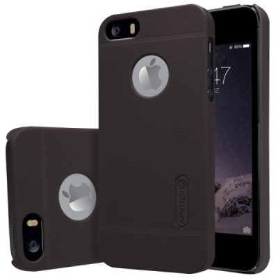 Rudas „Nillkin“ Frosted Shield serijos Apple iPhone SE (5, 5s) dėklas (dėkliukas) su apsaugine ekrano plėvele / Priedai.lt
