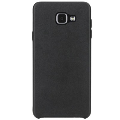 Samsung Galaxy A7 2016 (A710) „Rock“ Slim Leather juodas odinis dėklas - nugarėlė / Priedai.lt