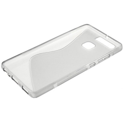 Huawei P9 skaidrus (permatomas) kieto silikono TPU pilkas dėklas - nugarėlė / Priedai.lt