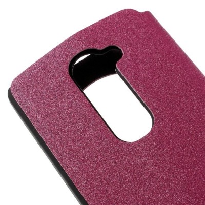 LG Leon 4G LTE (H340, H320) View Window atvēramais rozs maciņš / Vacins.lv